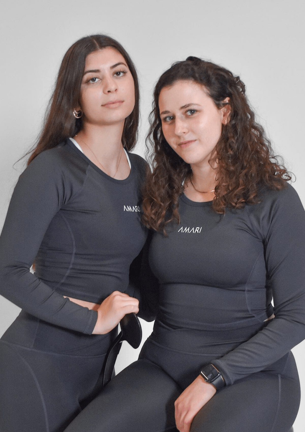 Second Chance: Performance Long Sleeve Crop Top - Dark Grey L
