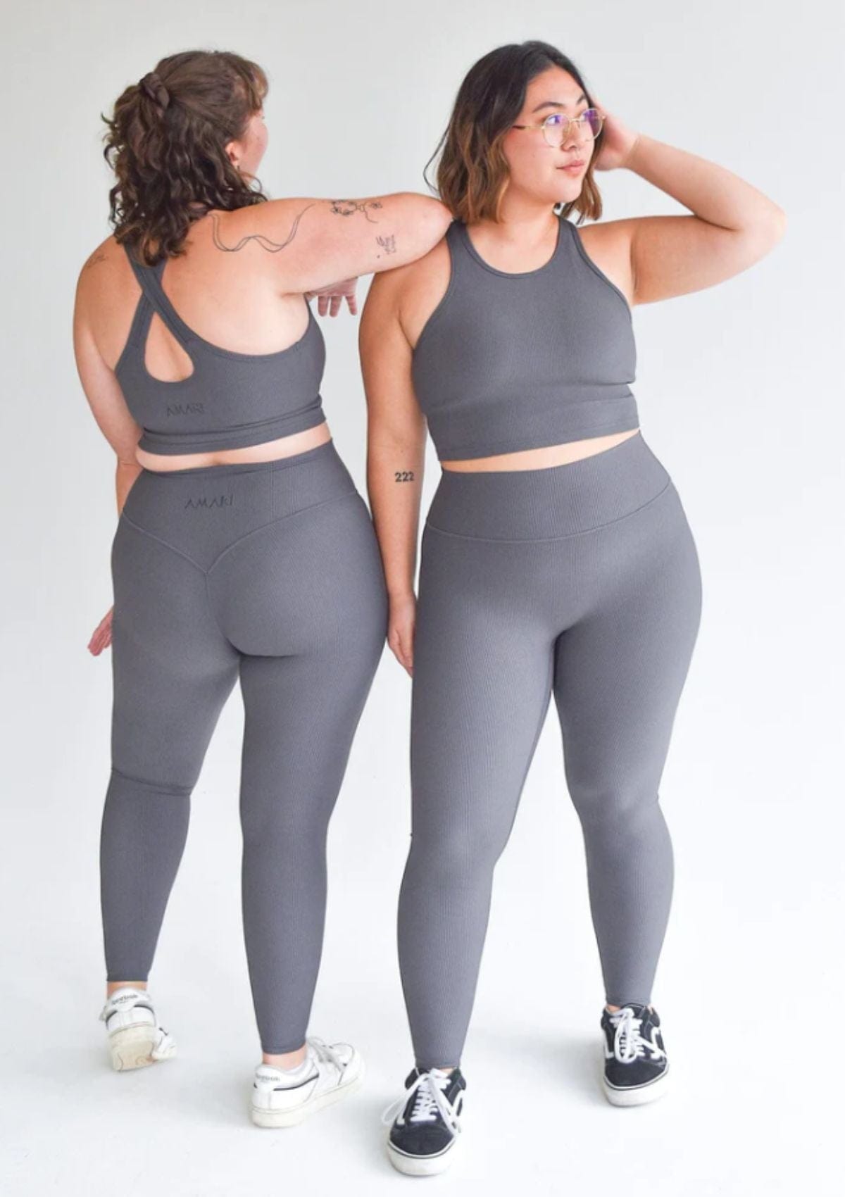 Second Chance: Ribbed Leggings - Stone