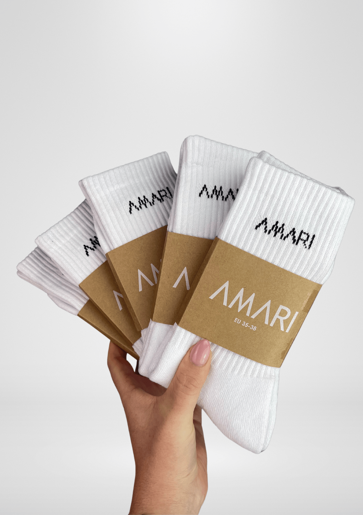 Unisex Crew Socks - White (5 Pairs)