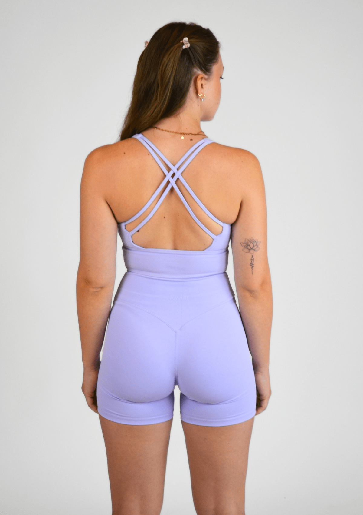 Cross Back Sports Bra - Lavender