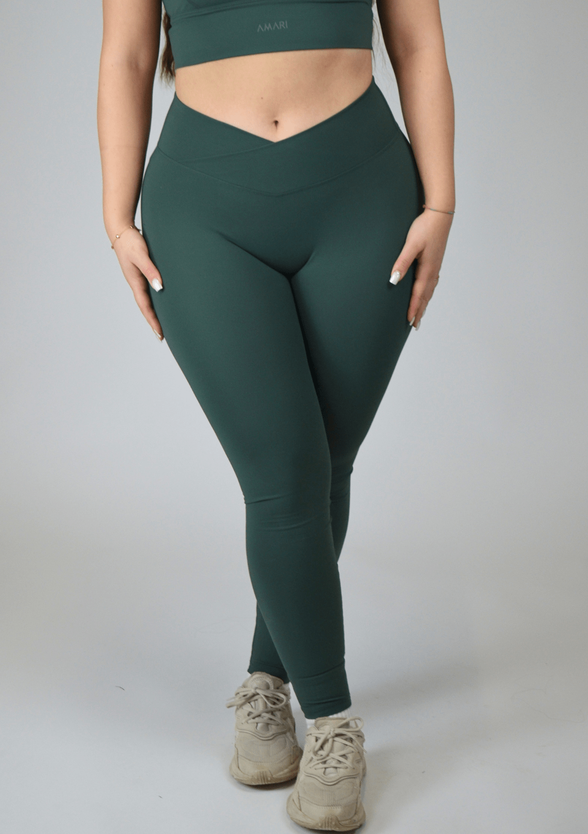Lazy Sundays V waist Leggings Forest Green
