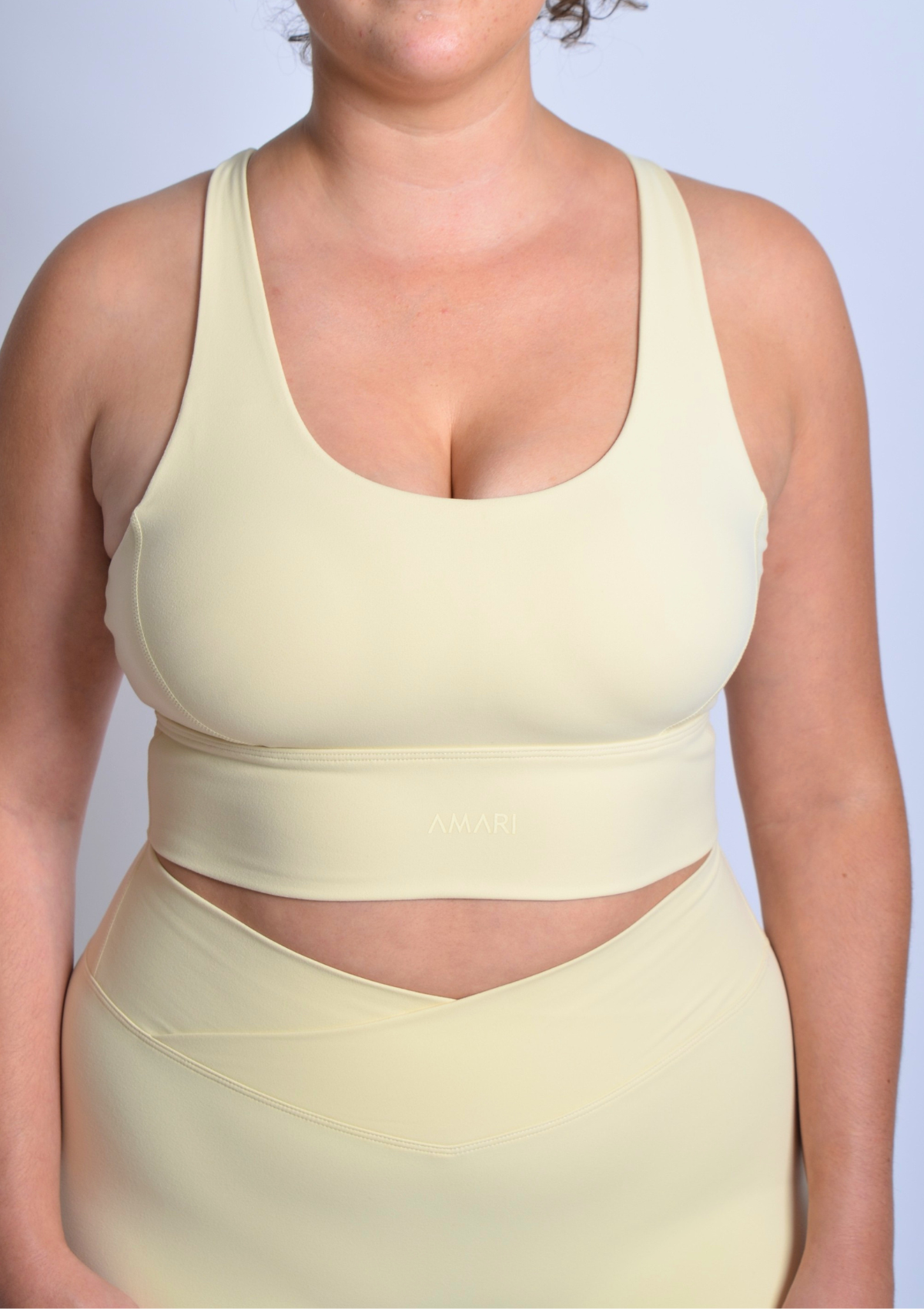 Cloud Love™ Cross Back Sports Bra - Butter Yellow