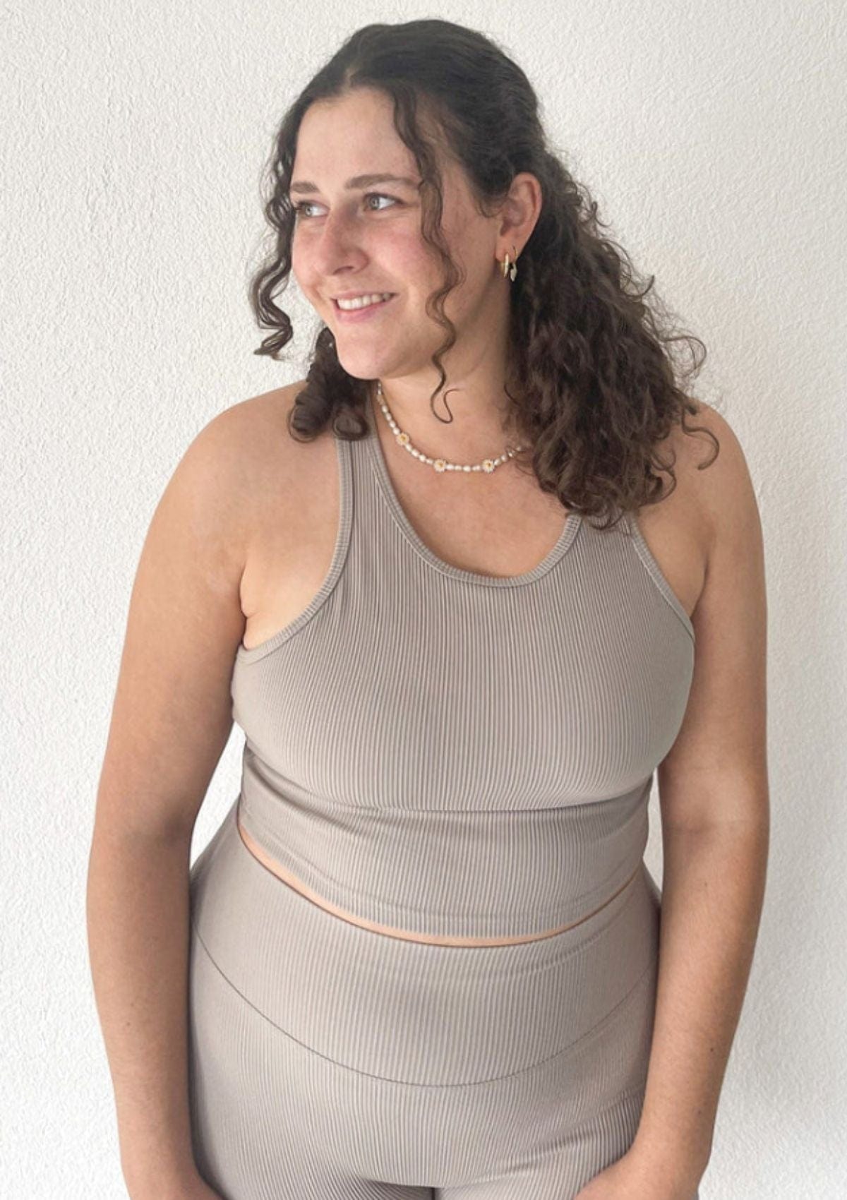 Second Chance: Ribbed Crop Top - Latte