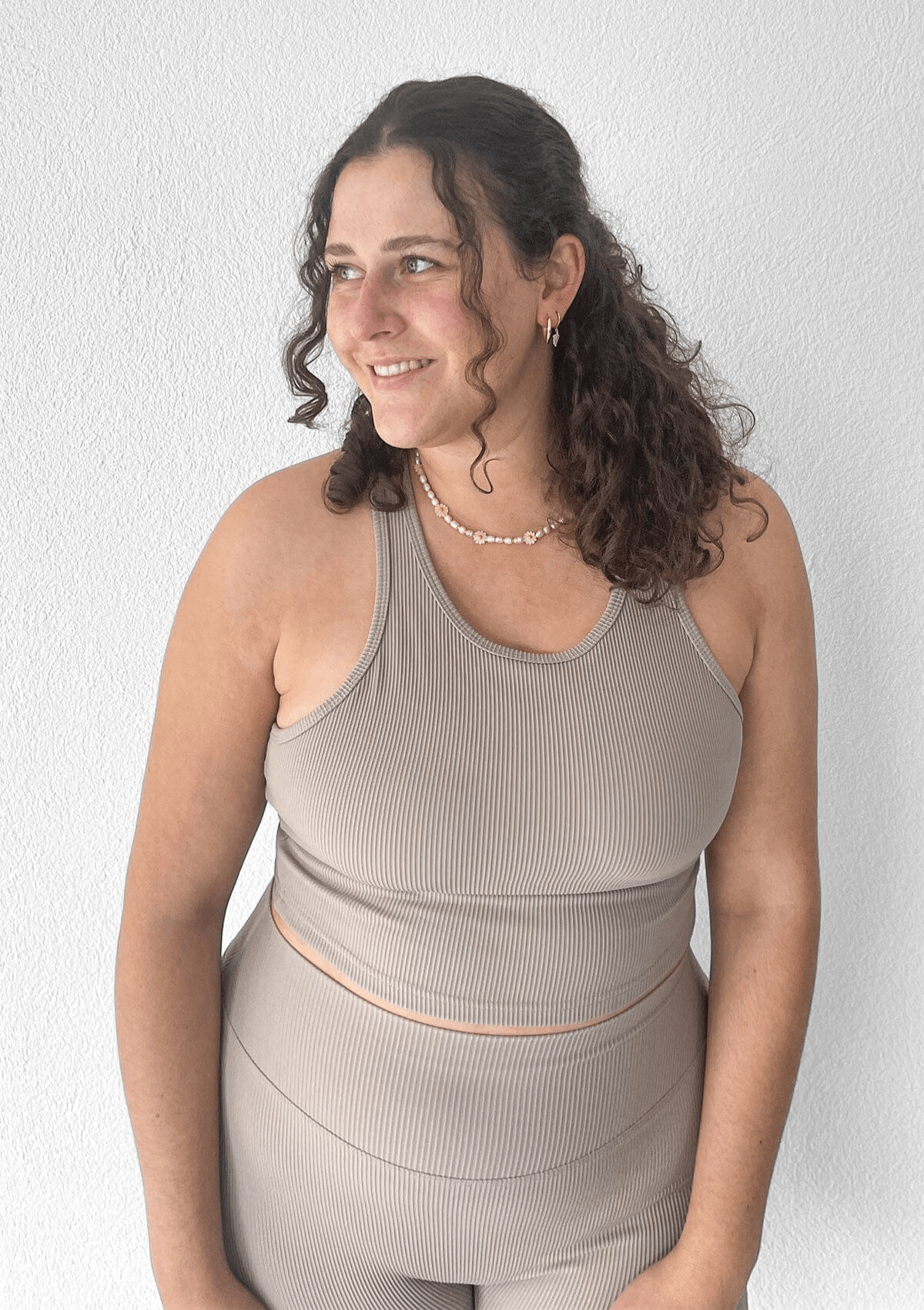 Second Chance: Ribbed Crop Top - Latte XS, XL