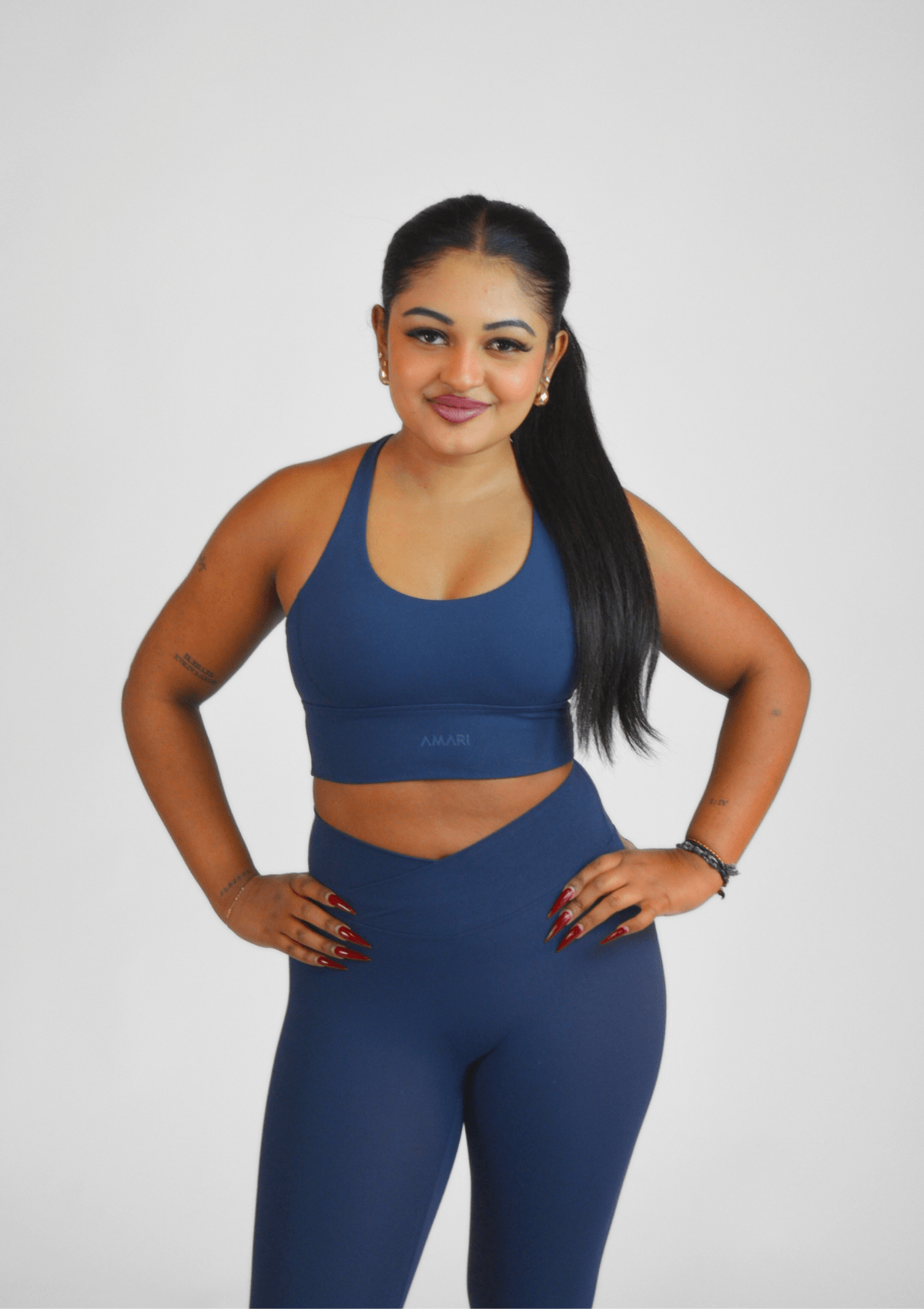 Cross Back Sports Bra - Midnight Blue