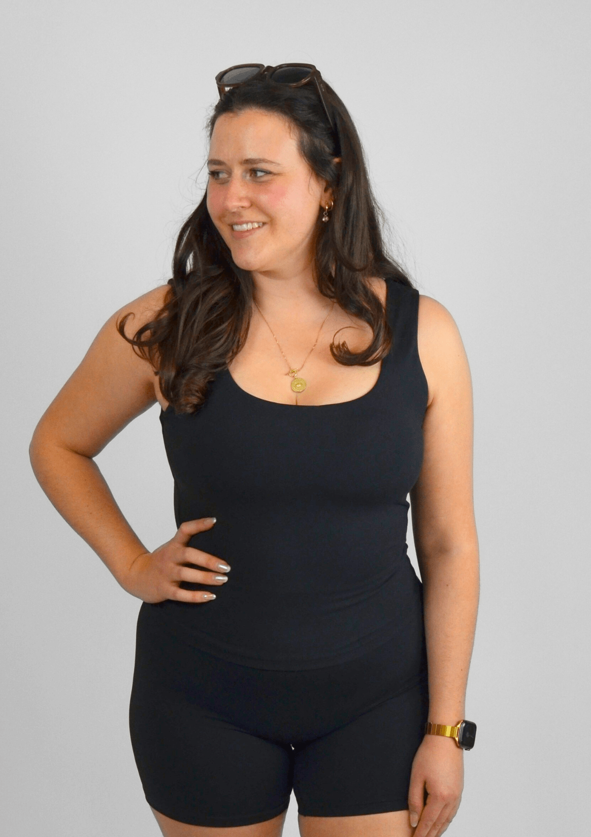 Cloud Love™ Essentials Top with built in Shelf Bra - Black