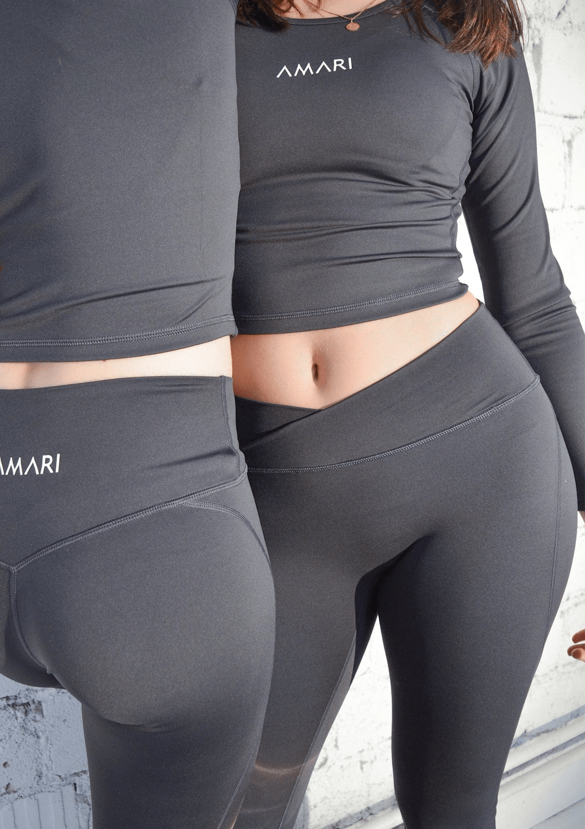 Second Chance: Performance Long Sleeve Crop Top - Dark Grey L
