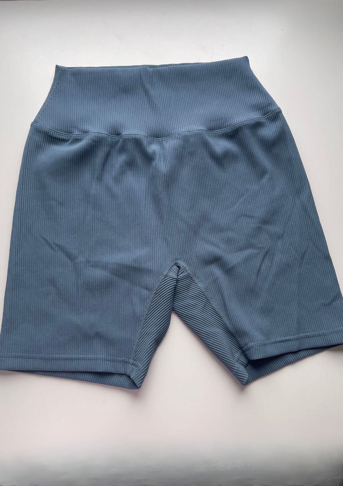 Second Chance: Ribbed Shorts - Steel Blue