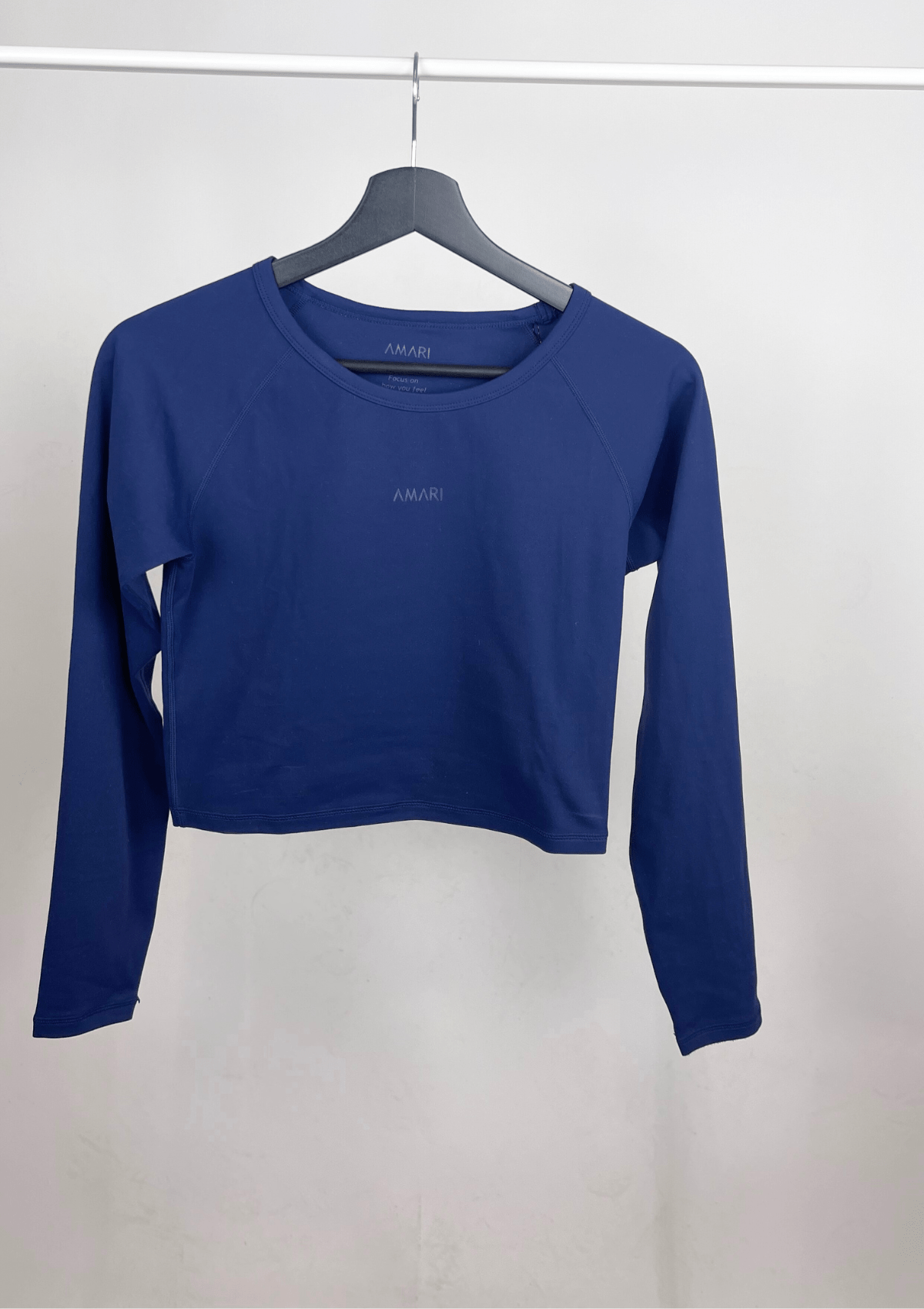 Second Chance: Long Sleeve Crop Top - Navy L