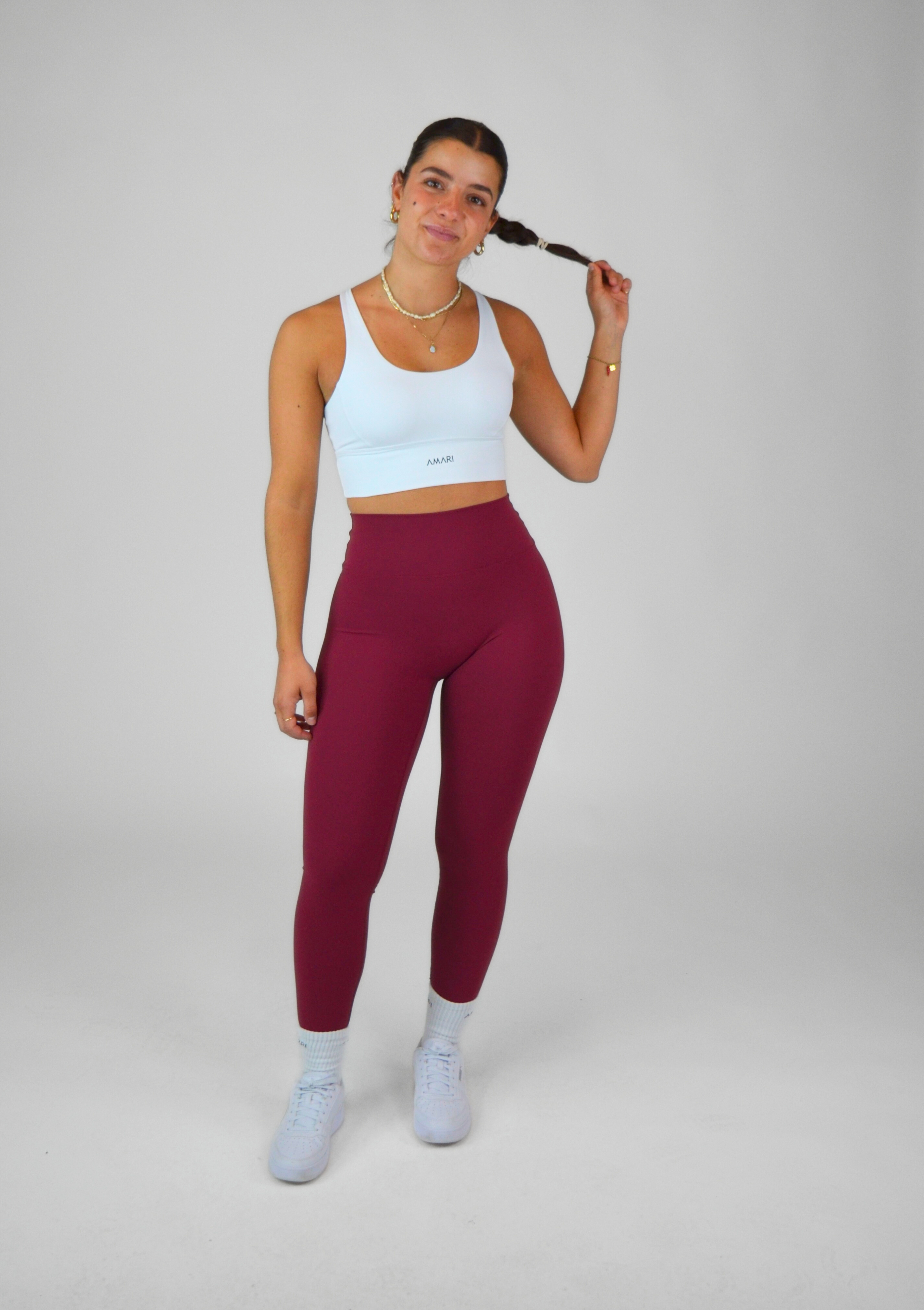 Essentials Leggings - Burgundy Red