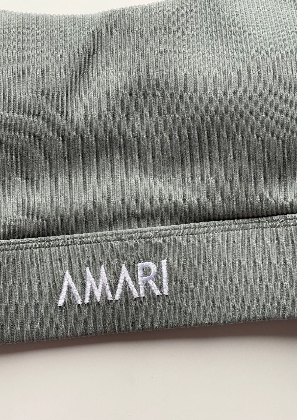 Second Chance: Ribbed Sports Bra - Sage Green