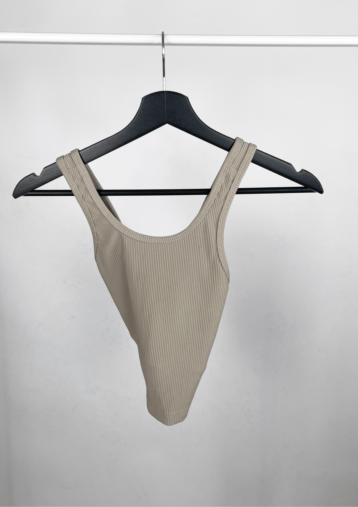Second Chance: Ribbed Crop Top - Latte XS, XL