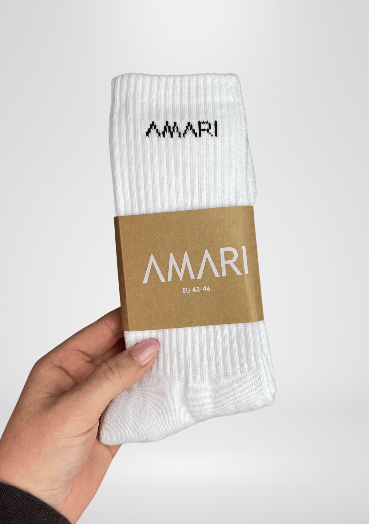 Unisex Crew Socks - White