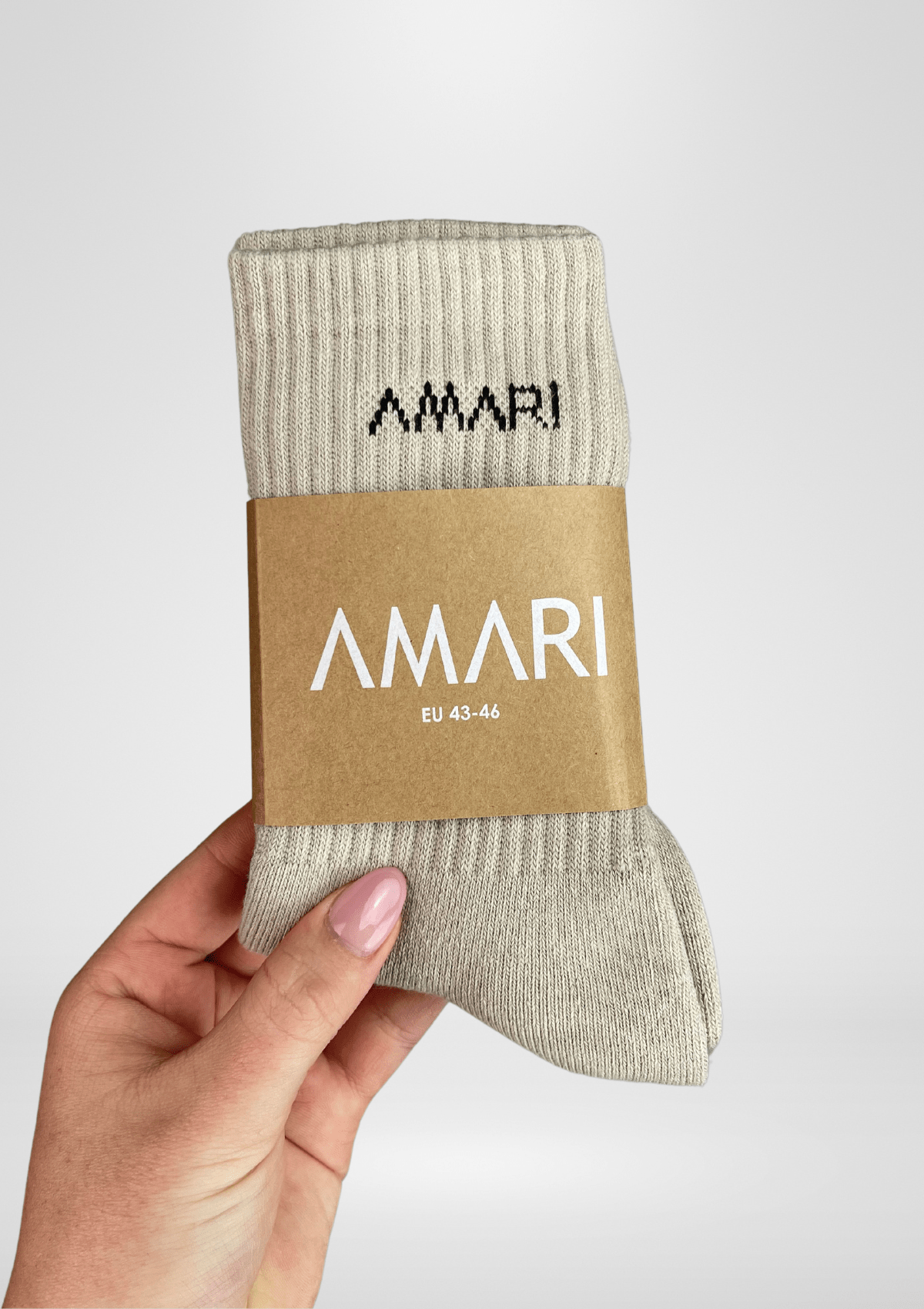 Unisex Crew Socks - Latte (1 pair)