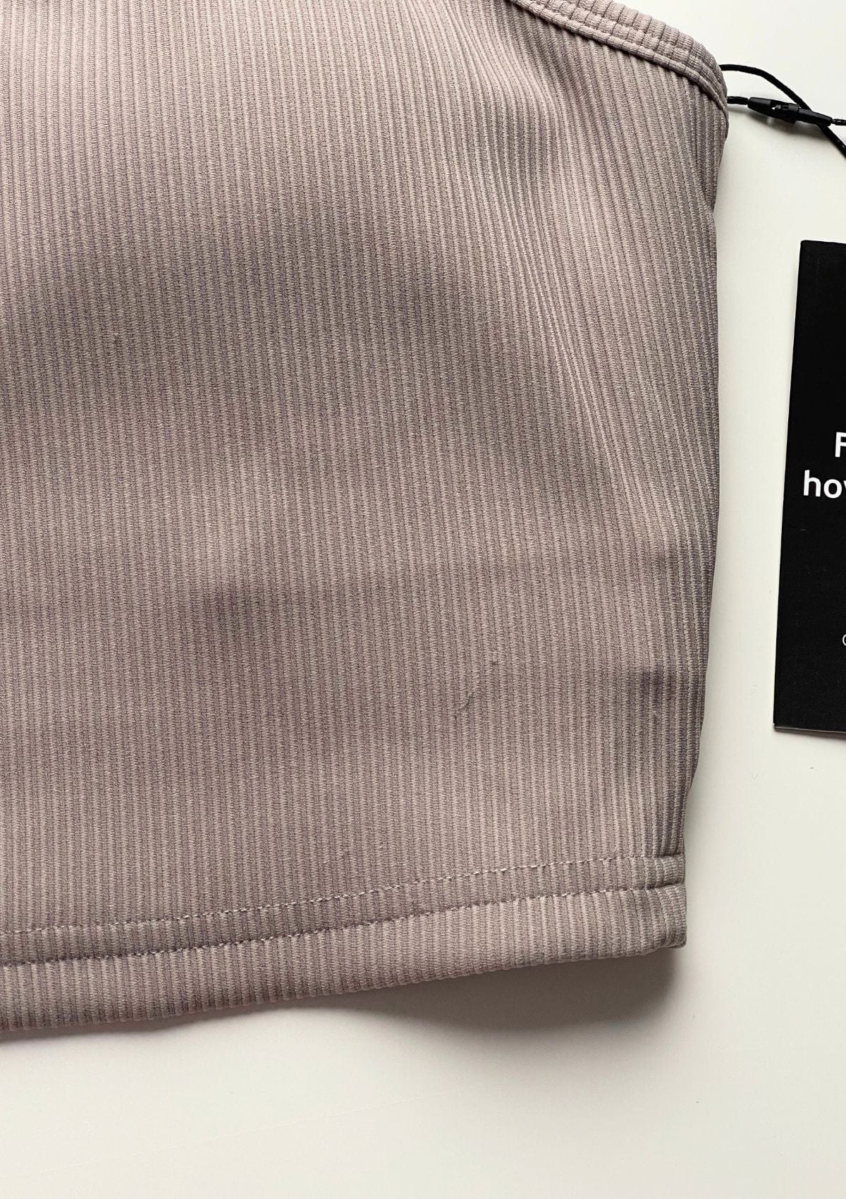 Second Chance: Ribbed Crop Top - Latte