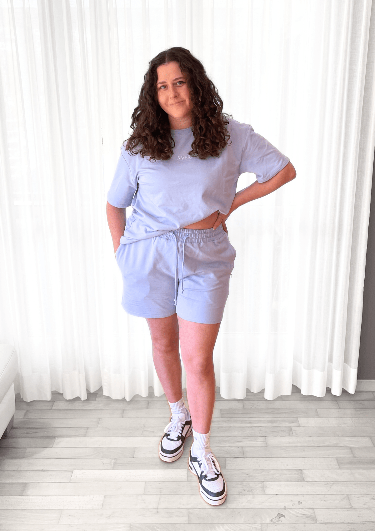 Unisex Sweats T-Shirt - Pastel Blue