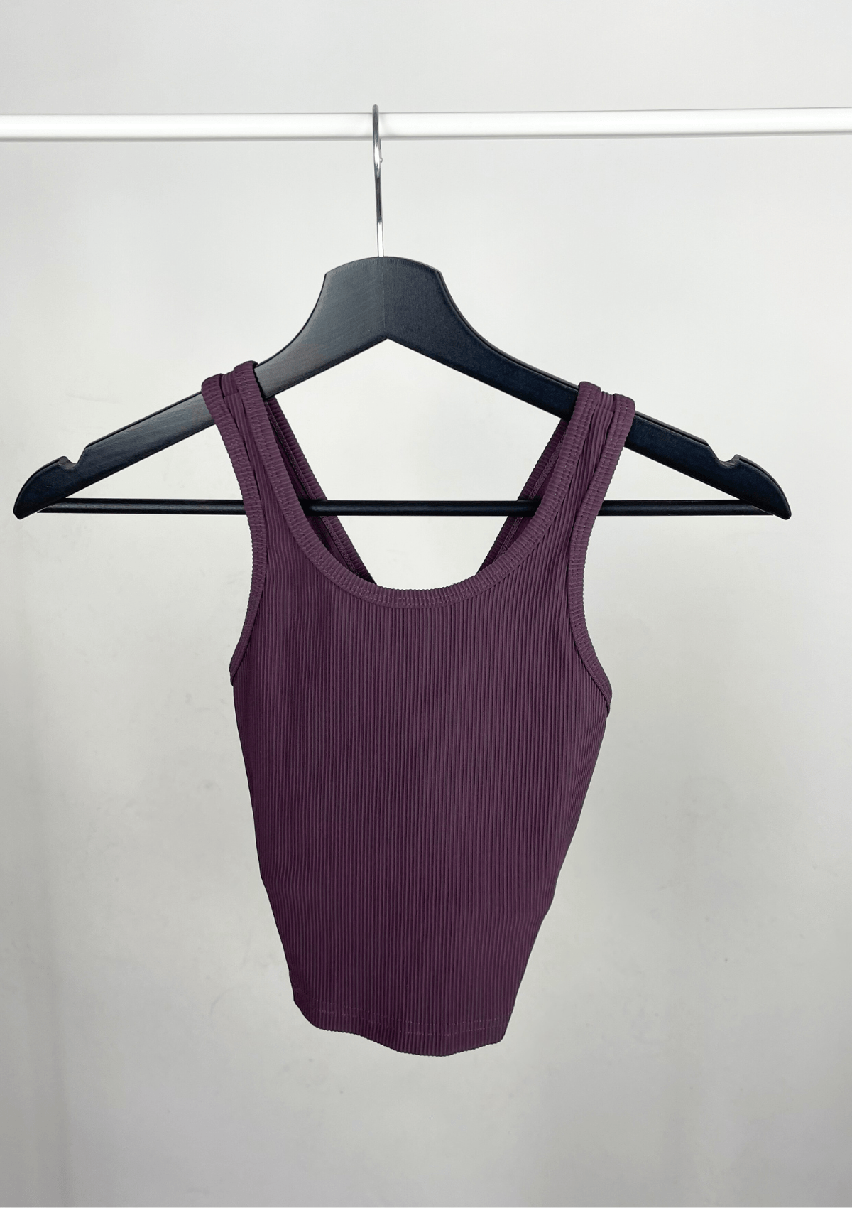 Second Chance: Ribbed Crop Top - Mauve XS