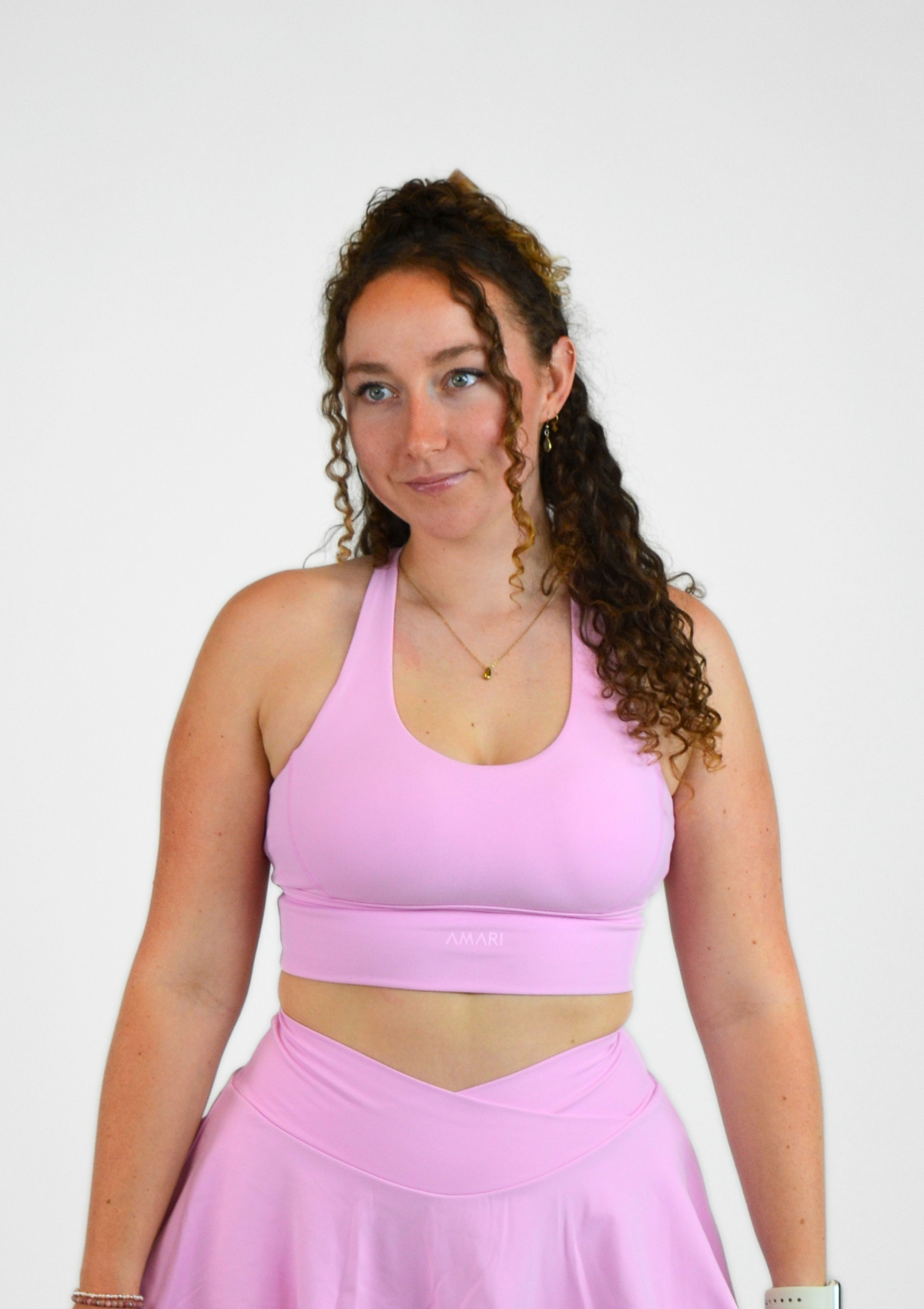 Cloud Love™ Cross Back Sports Bra - Soft Pink