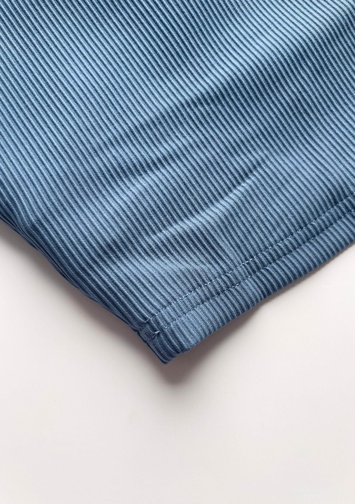 Second Chance: Ribbed Crop Top - Steel Blue