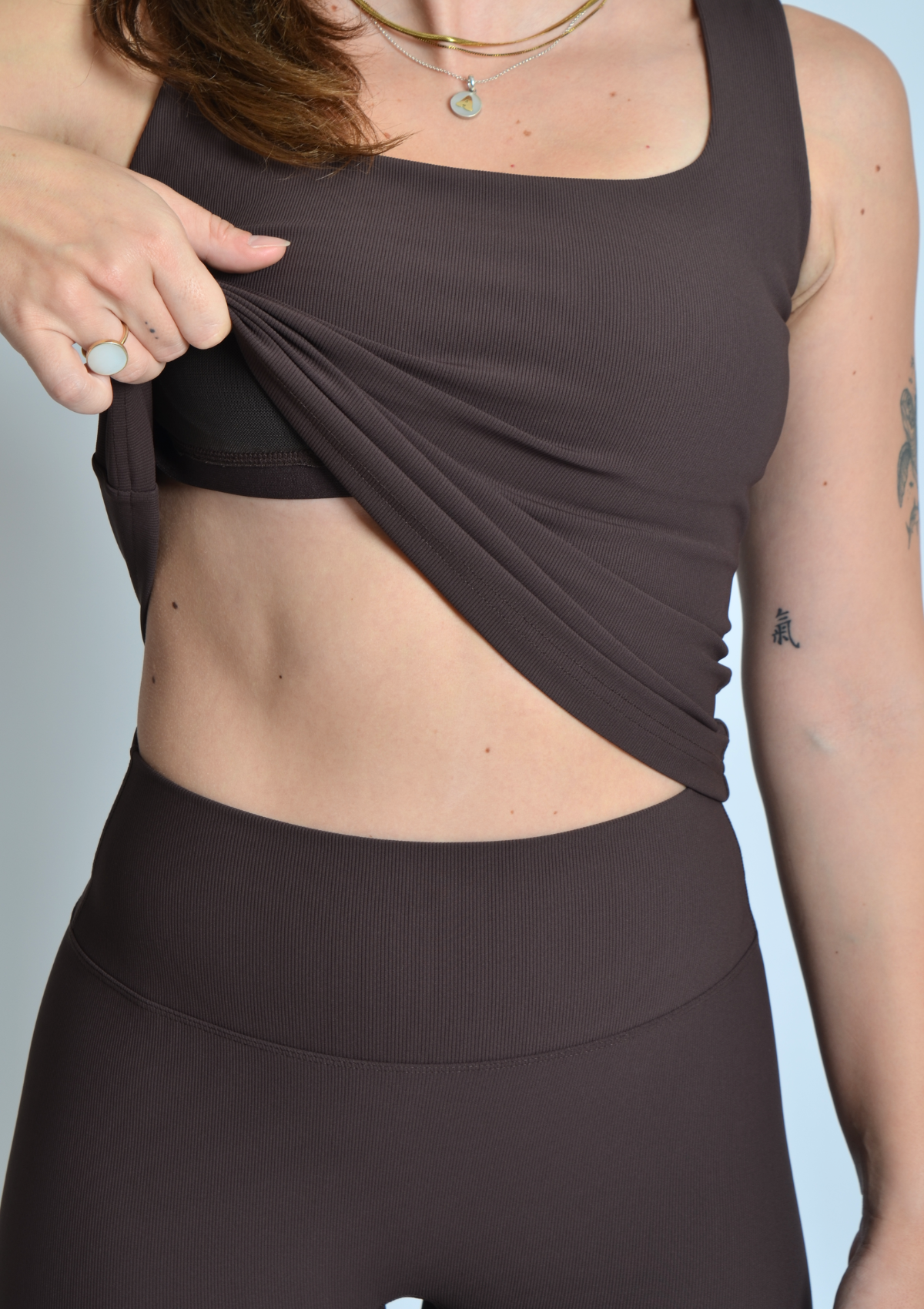 RibForm™ Basic Top with Built in Bra - Espresso