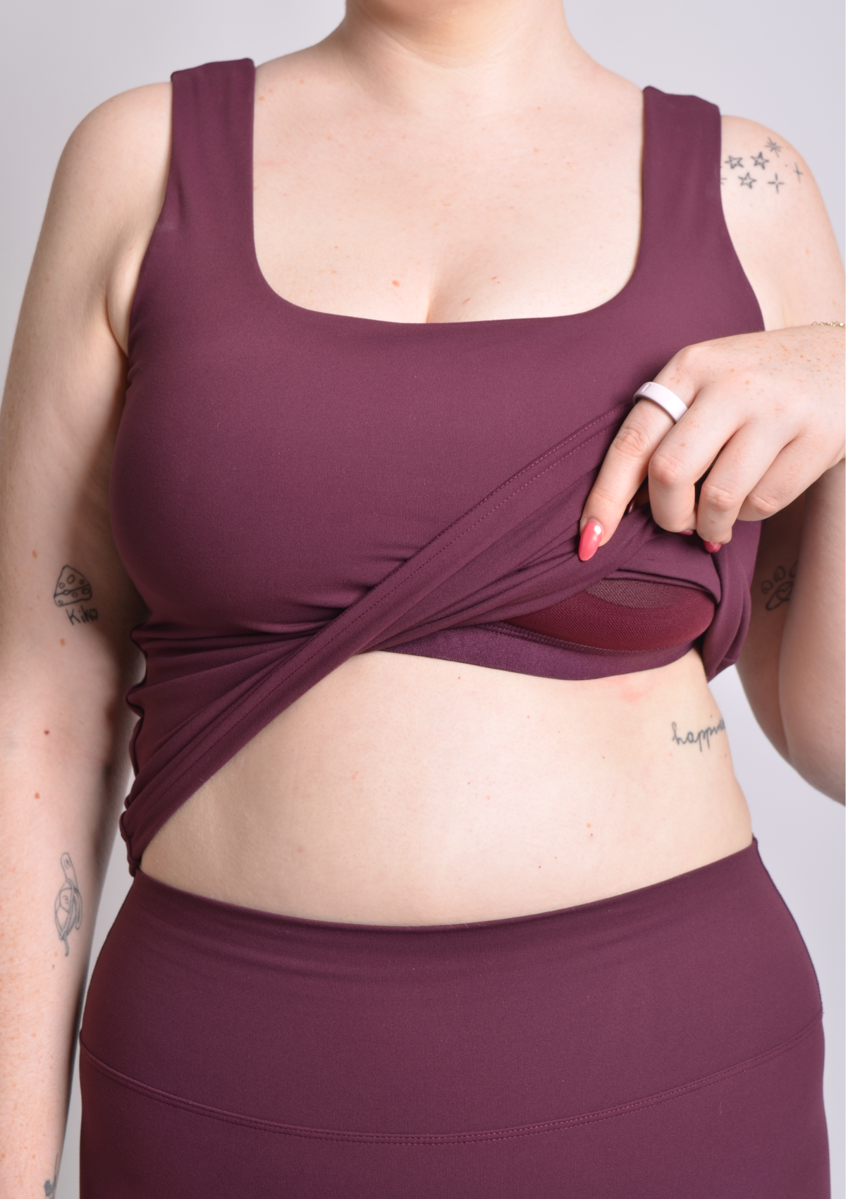 Essentials Top - Dark Cherry
