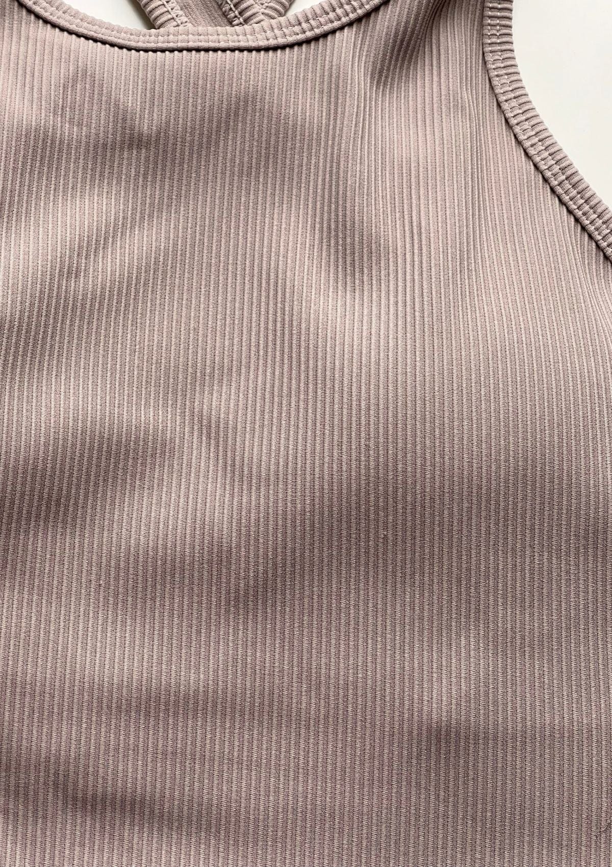 Second Chance: Ribbed Crop Top - Latte