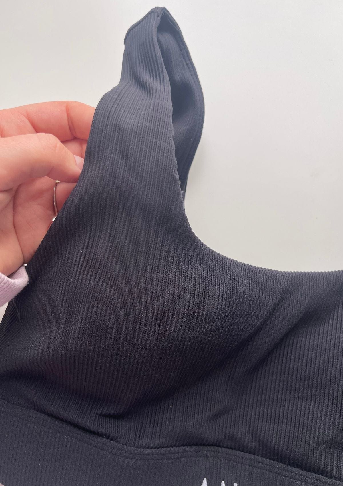 Second Chance: Ribbed Sports Bra - Charcoal