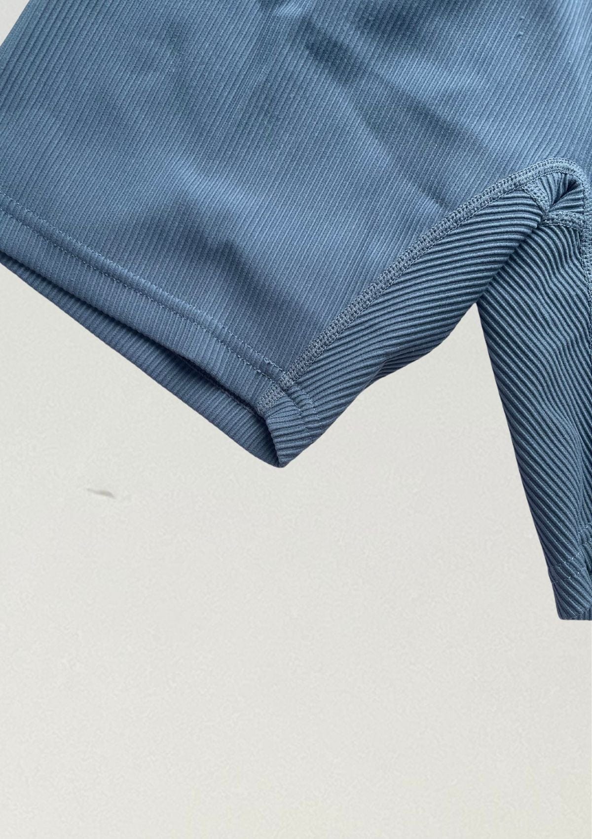 Second Chance: Ribbed Shorts - Steel Blue