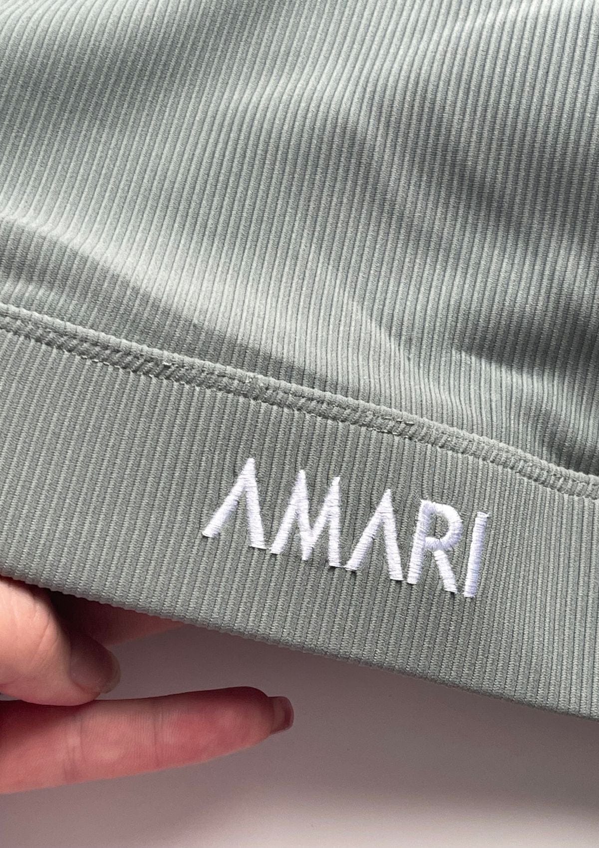 Second Chance: Ribbed Sports Bra - Sage Green