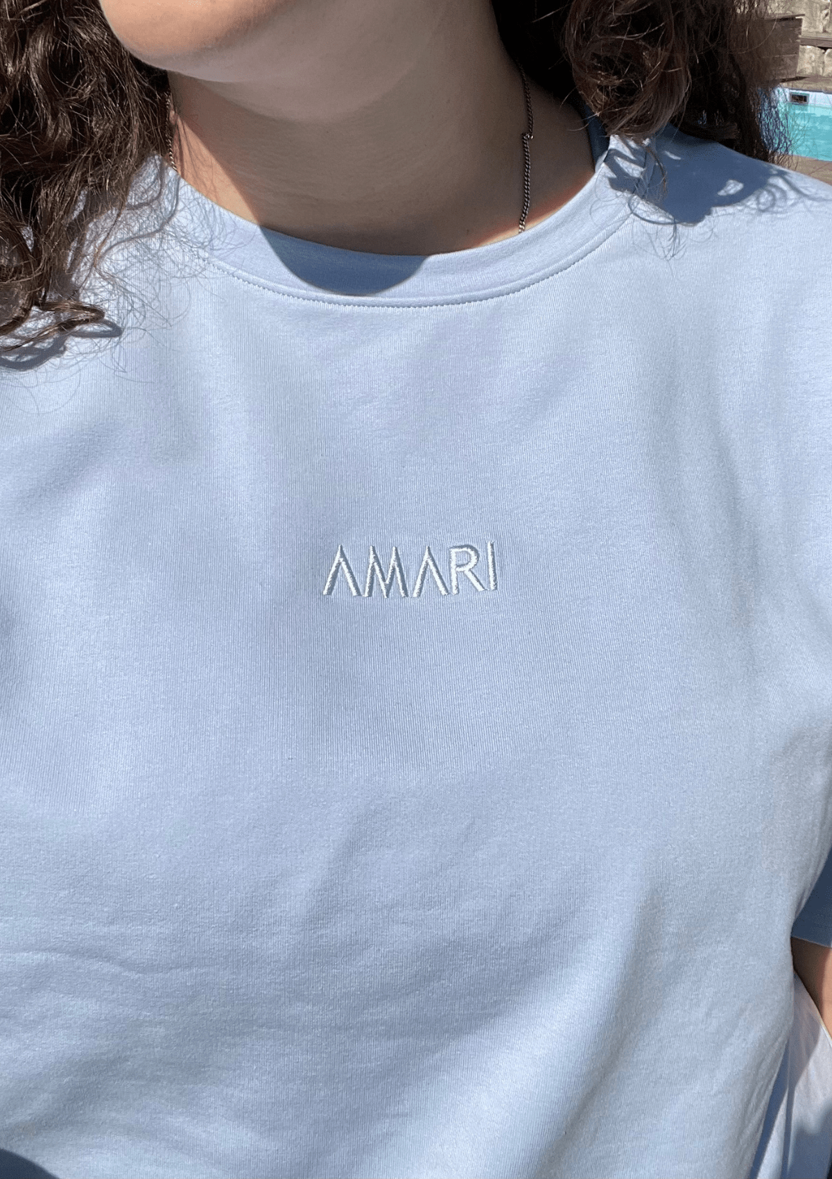 Unisex Sweats T-Shirt - Pastel Blue