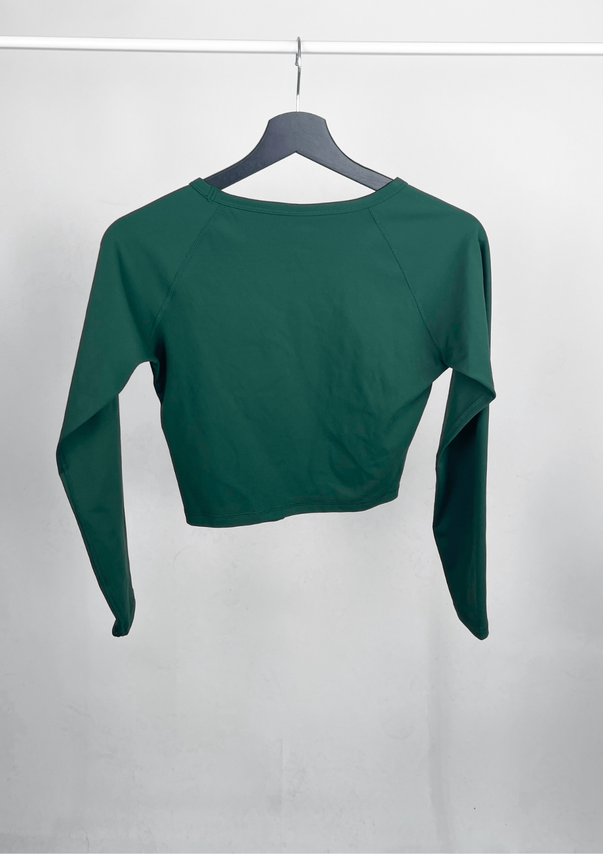 Second Chance: Long Sleeve Crop Top - Forest XS