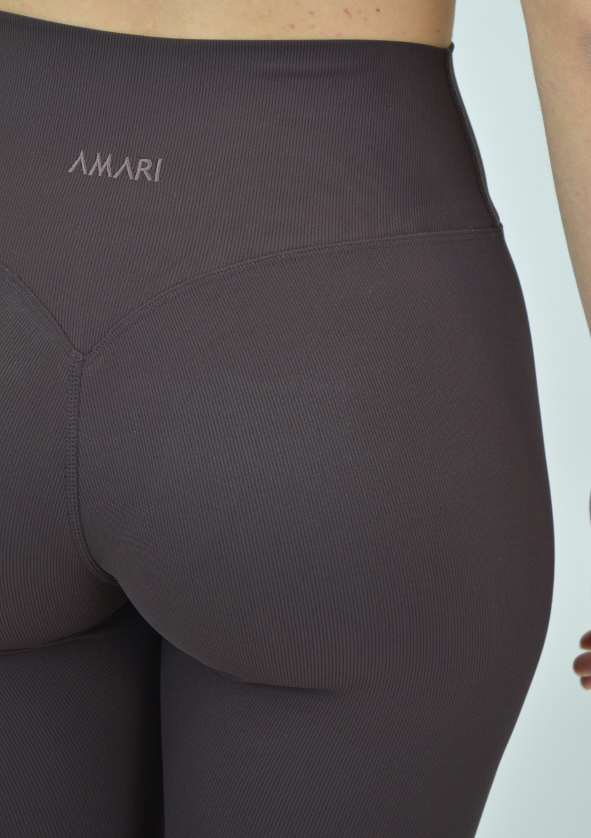 Ribbed Basic Leggings - Espresso