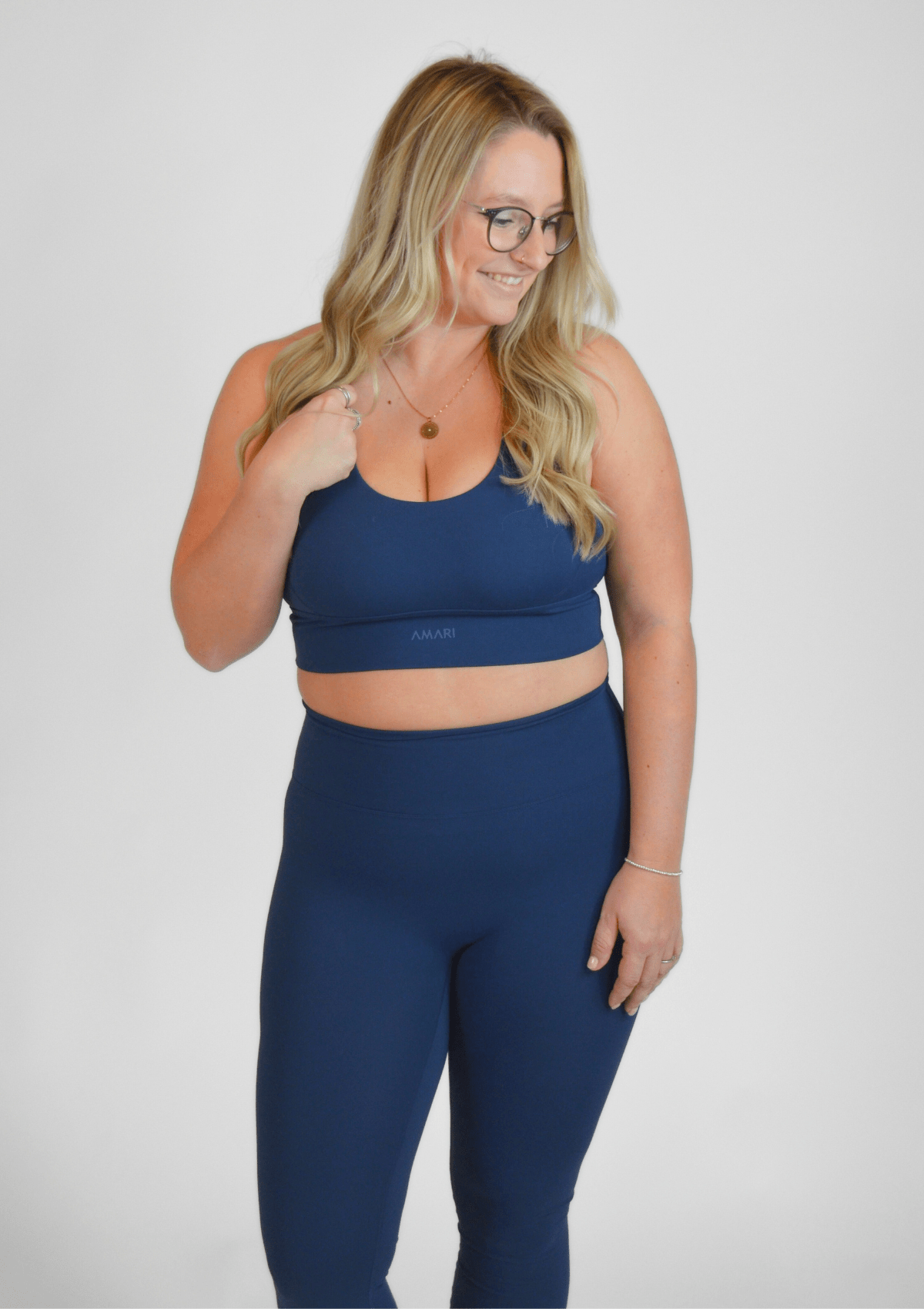 Cross Back Sports Bra - Midnight Blue