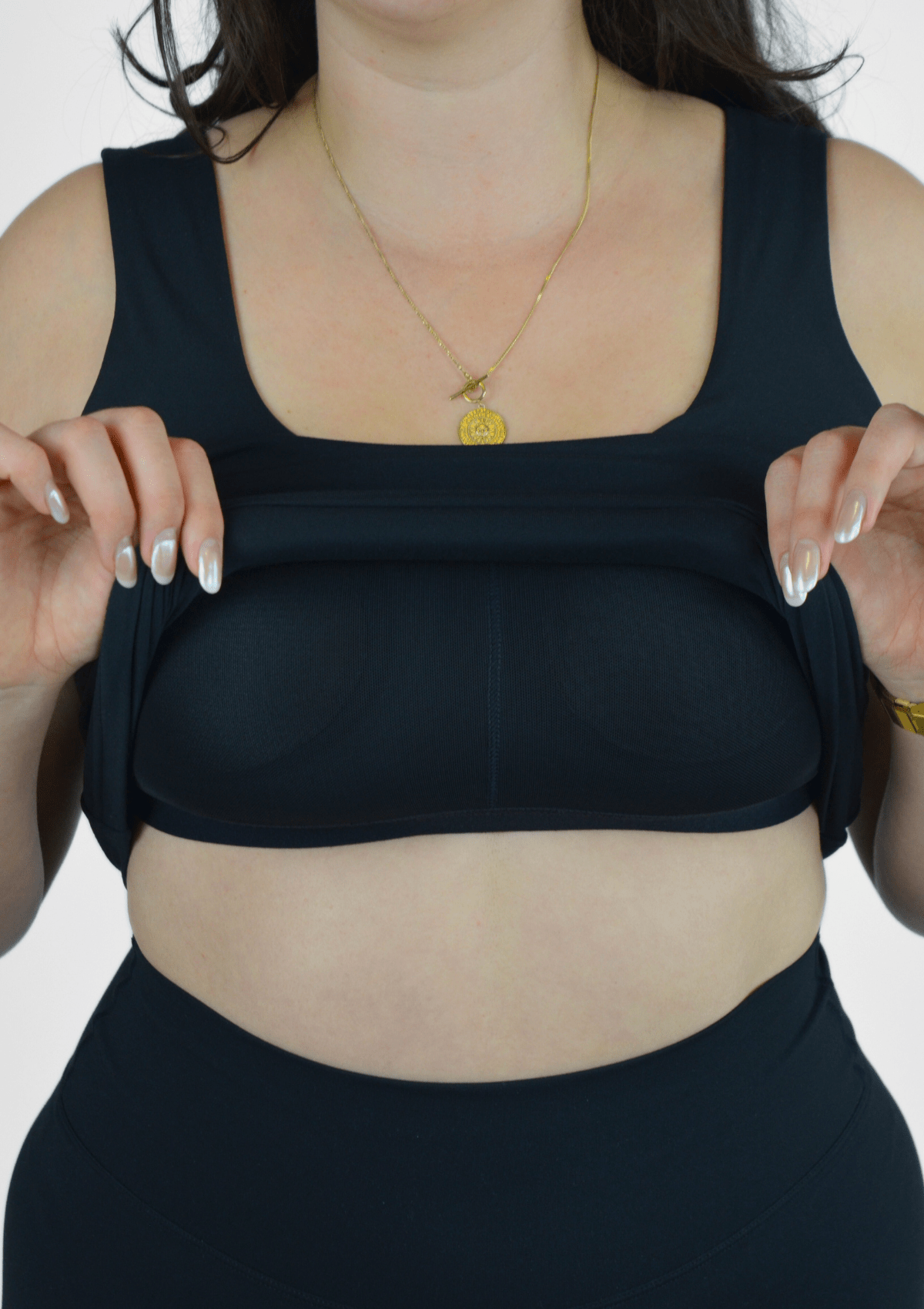 Cloud Love™ Essentials Top with built in Shelf Bra - Black