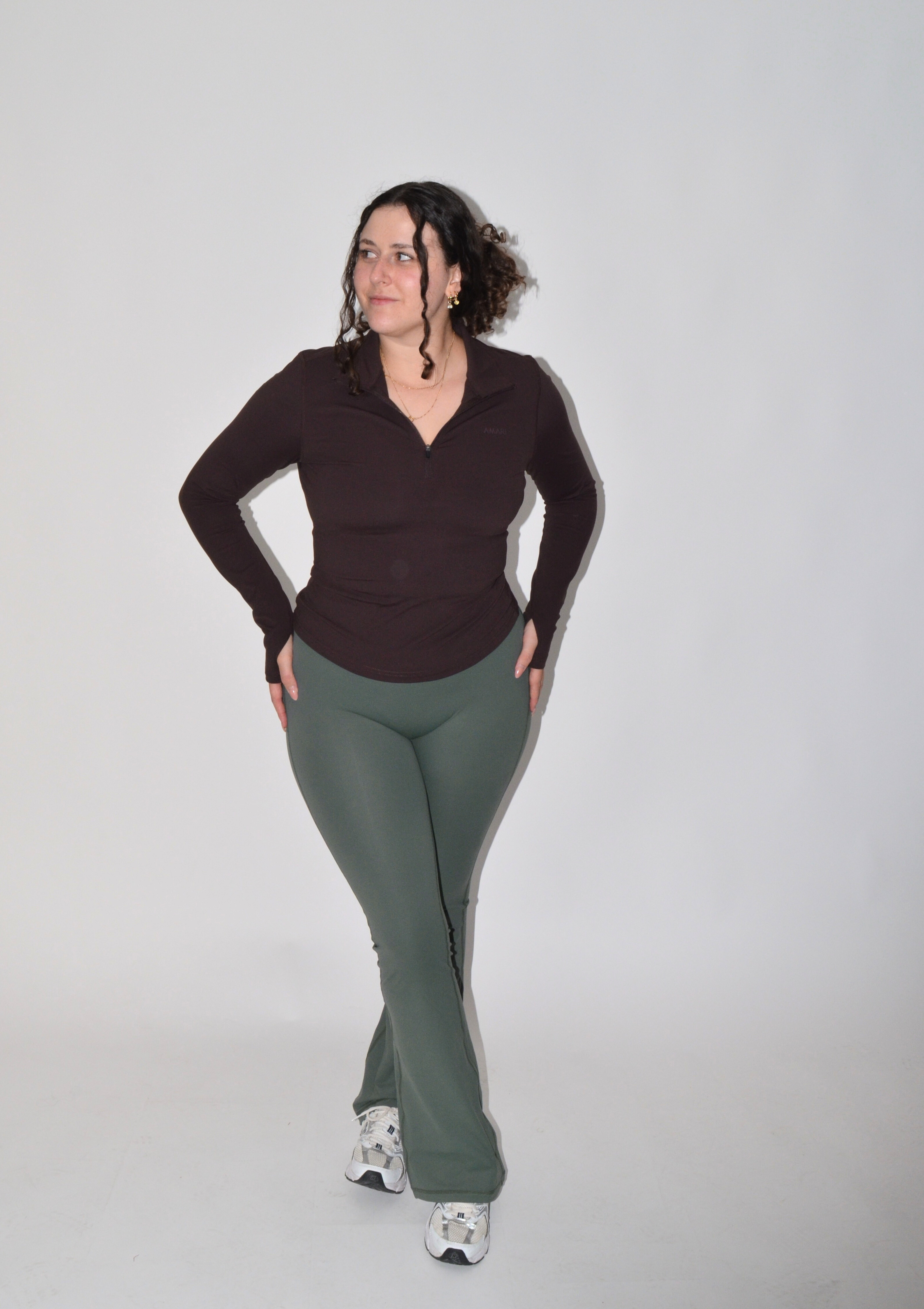 Flared Leggings - Olive