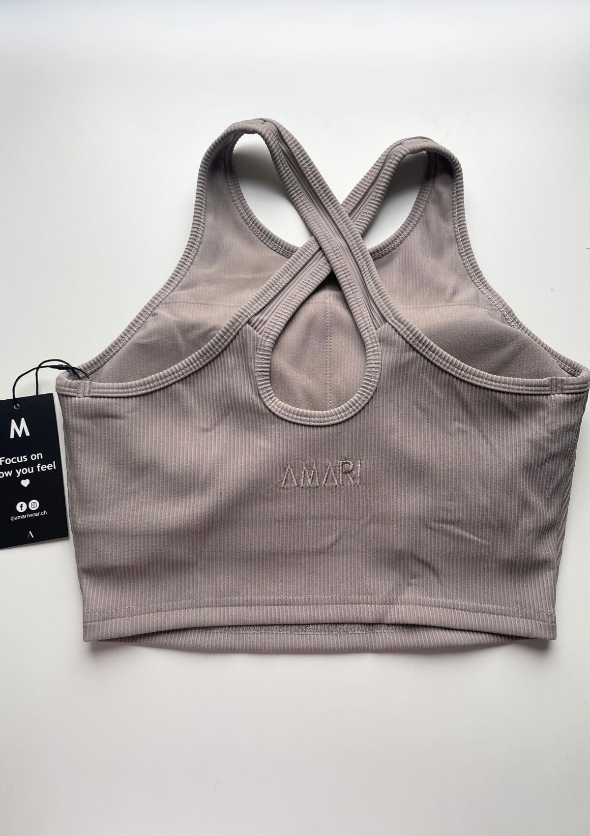 Second Chance: Ribbed Crop Top - Latte