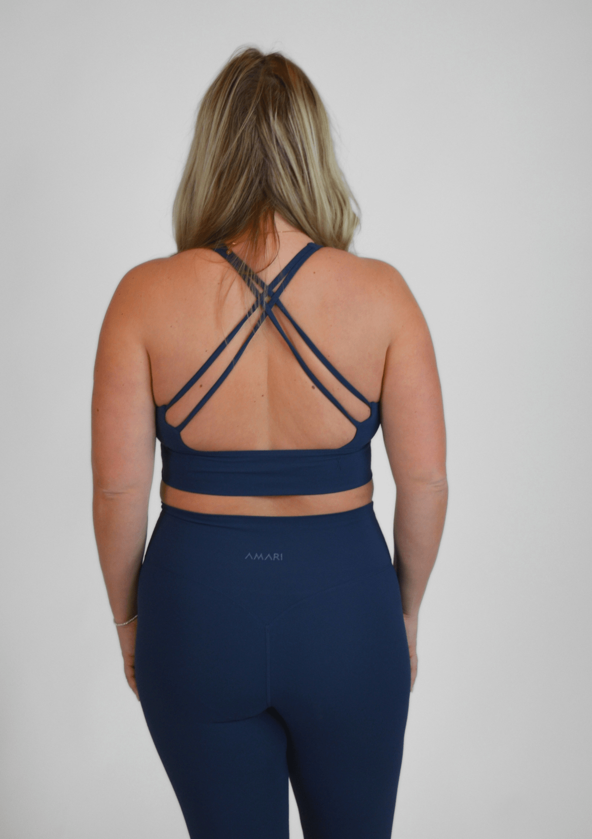 Cross Back Sports Bra - Midnight Blue