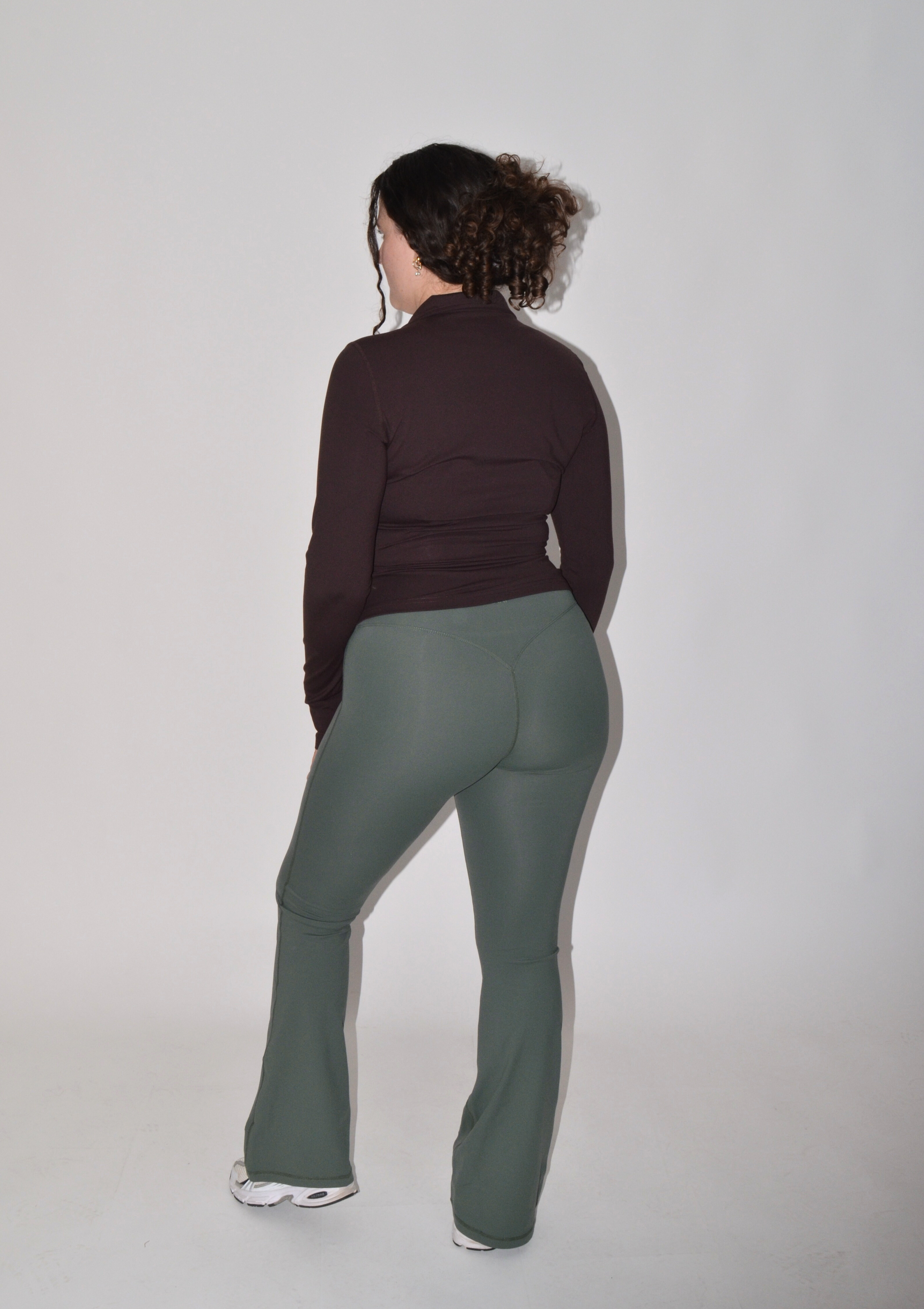 Flared Leggings - Olive