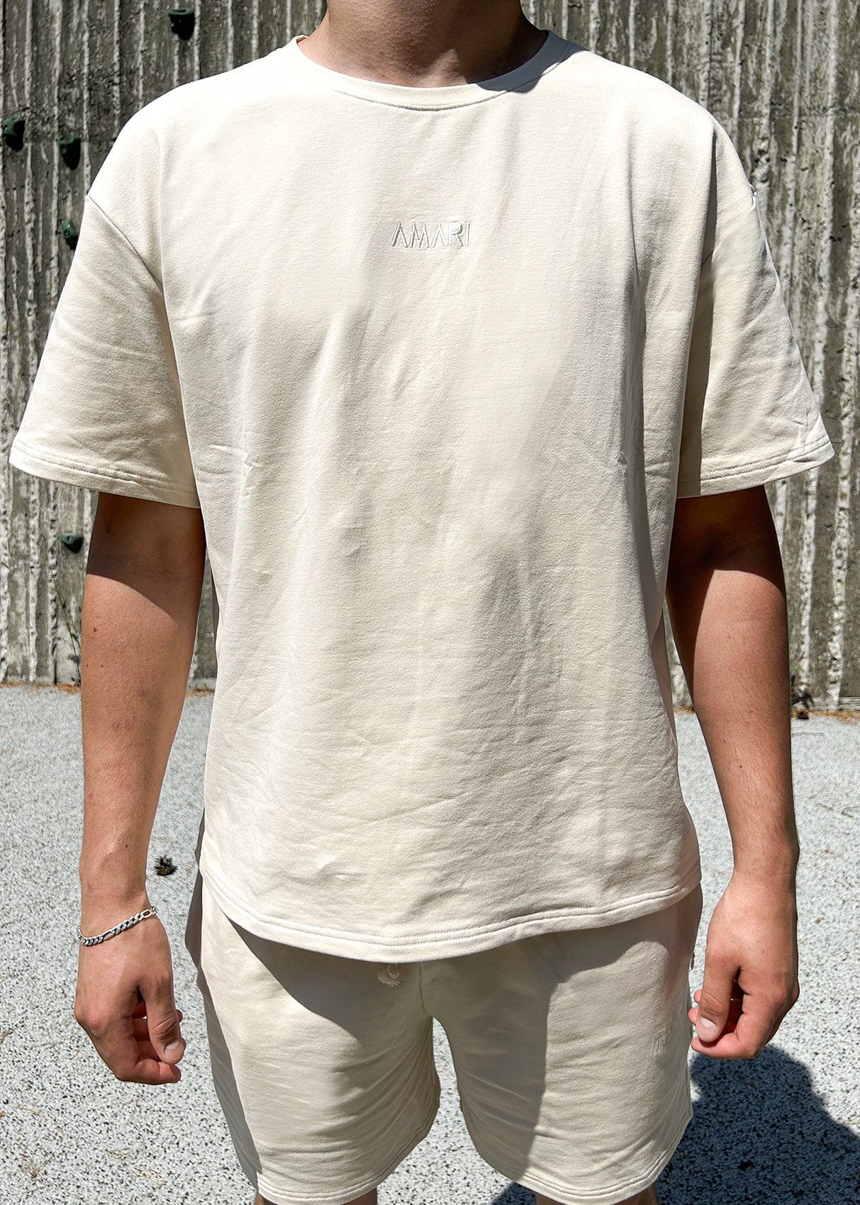 Unisex Sweats T-Shirt - Cream