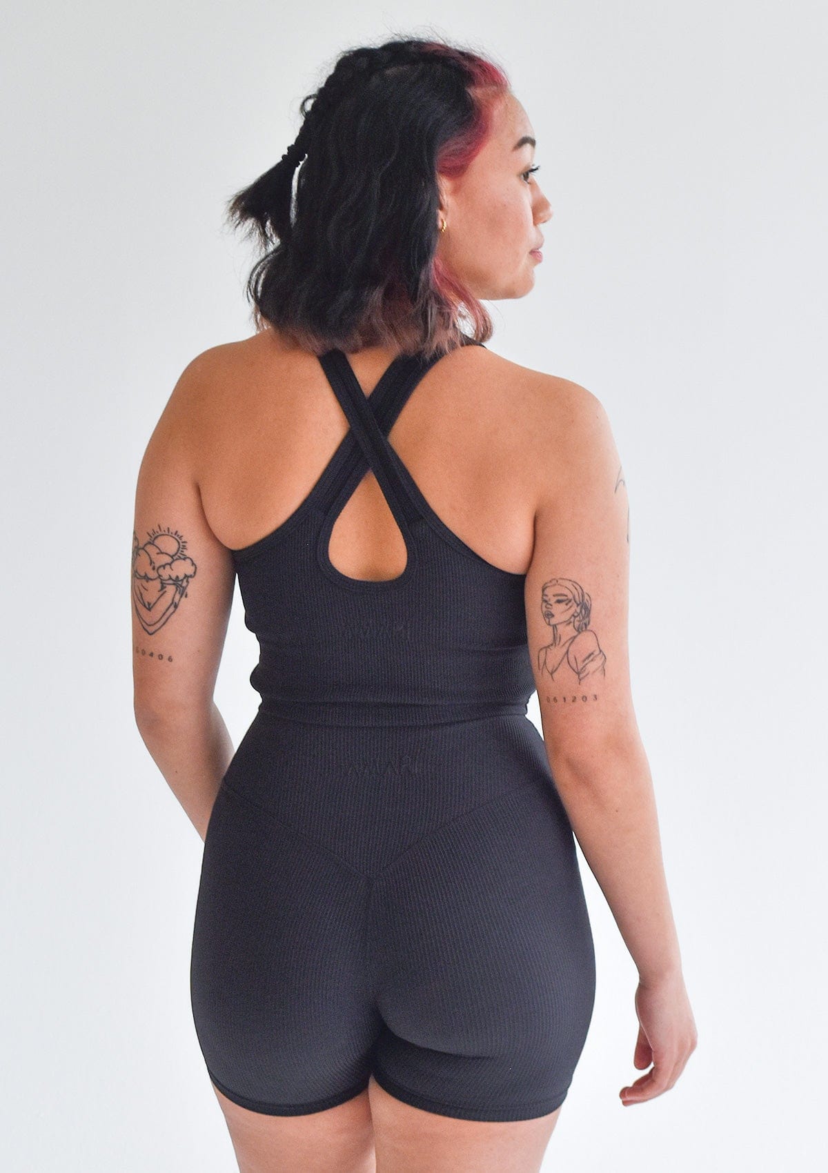Ribbed Shorts - Charcoal