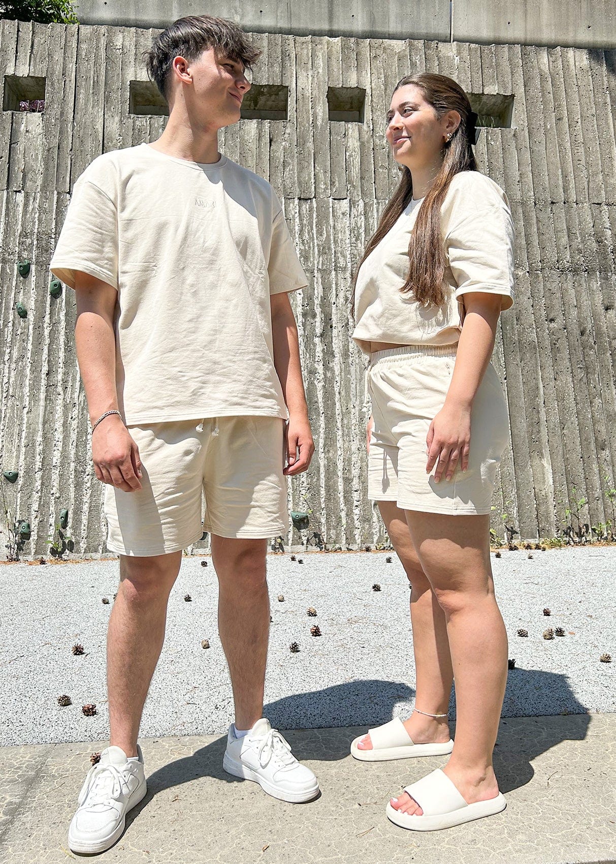 Unisex Sweats T-Shirt - Cream