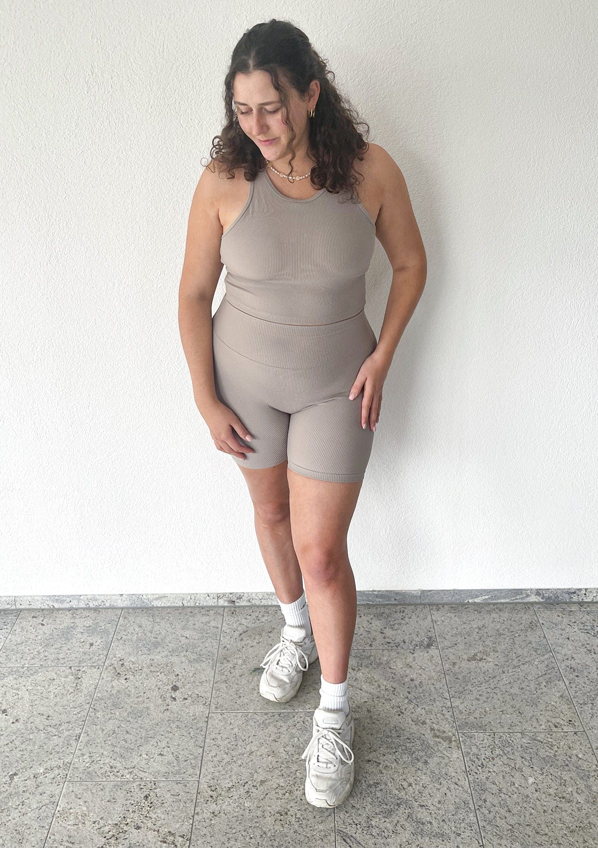 Ribbed Crop Top - Latte
