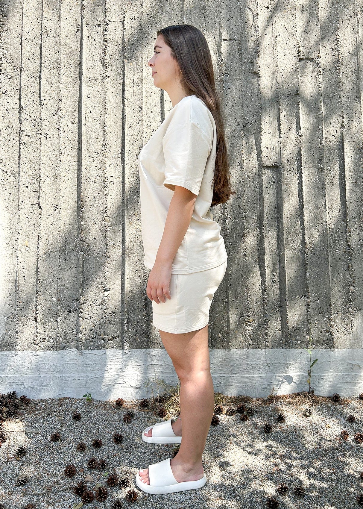 Unisex Sweats T-Shirt - Cream
