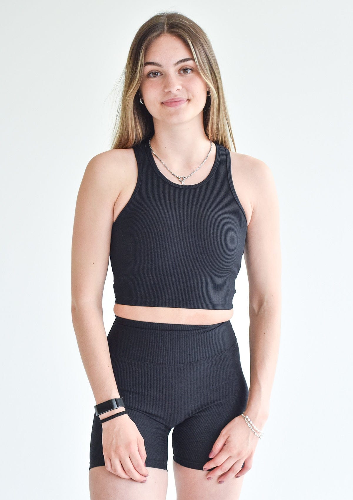 Ribbed Shorts - Charcoal