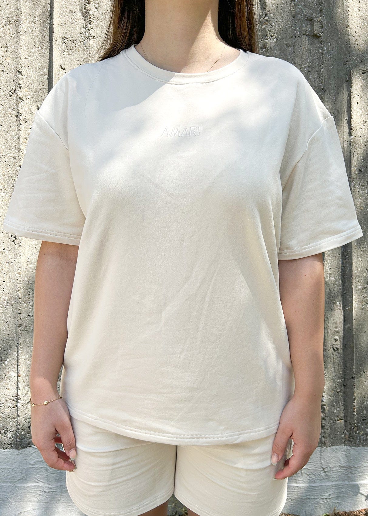 Unisex Sweats T-Shirt - Cream