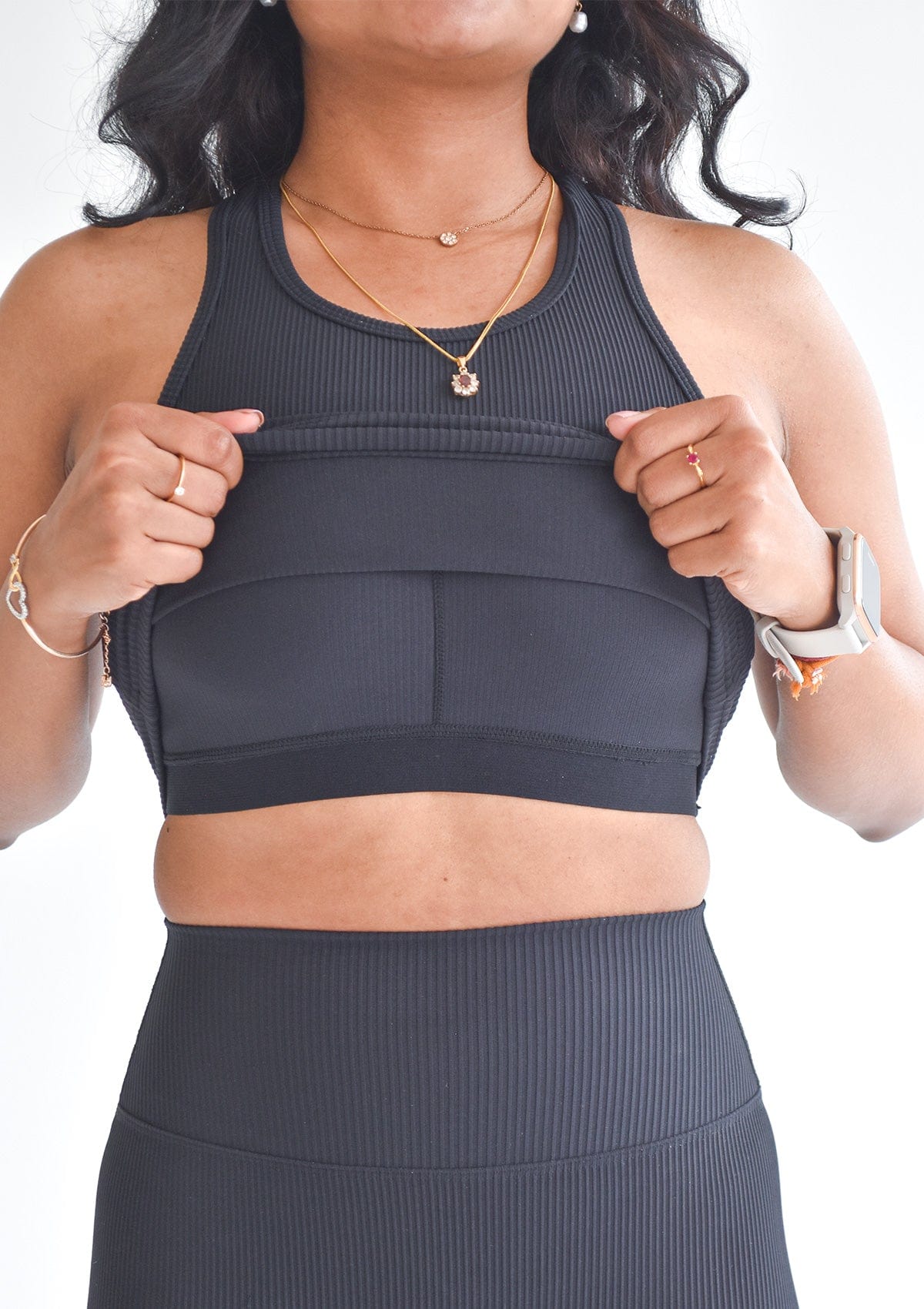 Ribbed Shorts - Charcoal
