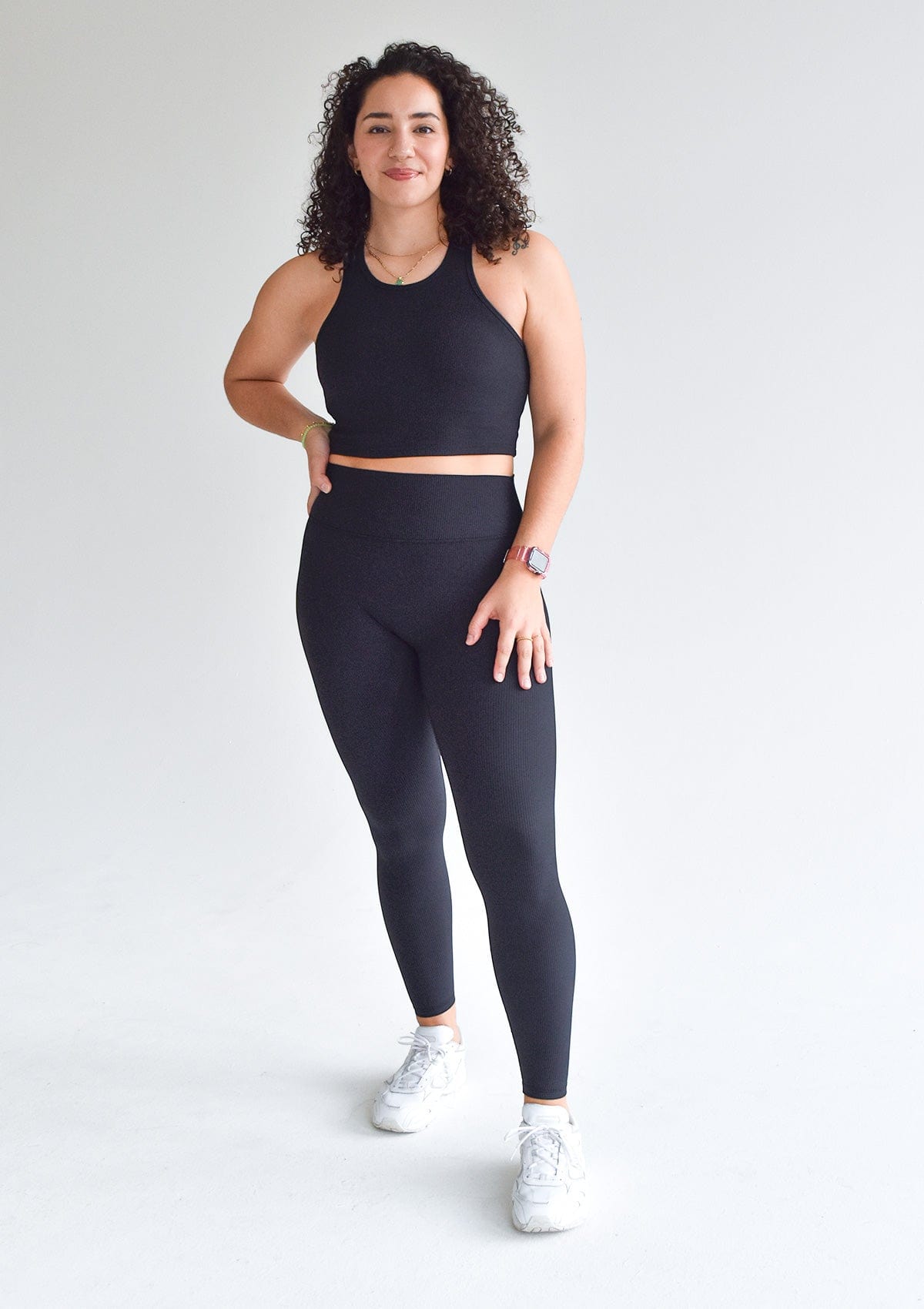 Ribbed Leggings - Charcoal