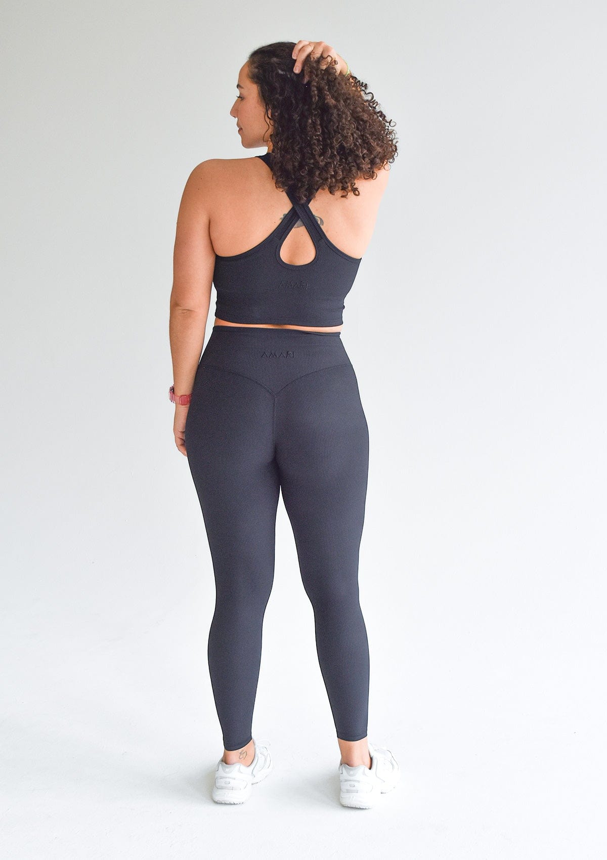Ribbed Leggings - Charcoal