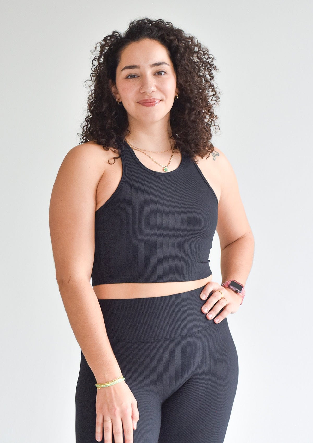 Ribbed Leggings - Charcoal