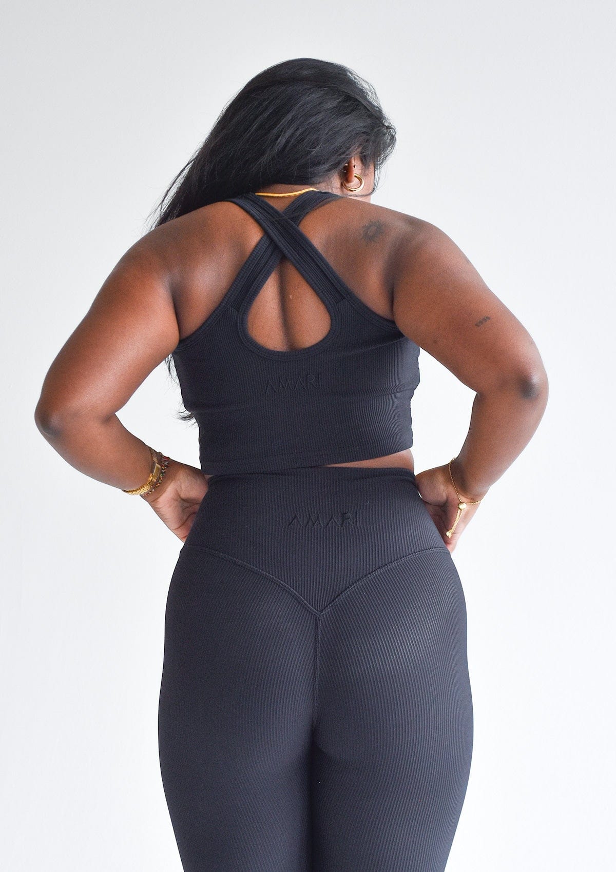 Ribbed Leggings - Charcoal